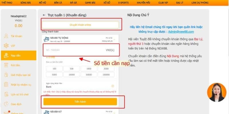 Nạp Tiền New88: Hướng Dẫn Cách Nạp Tiền Chính Xác 14 Nạp tiền NEW88