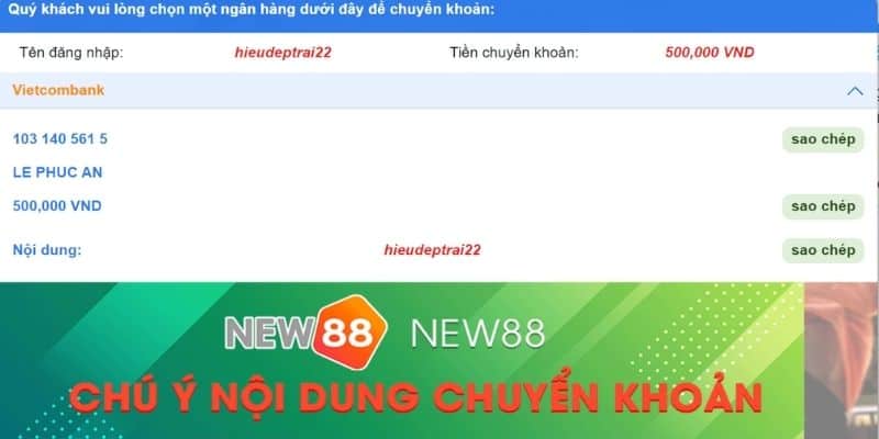 Nạp Tiền New88: Hướng Dẫn Cách Nạp Tiền Chính Xác 15 Nạp tiền NEW88